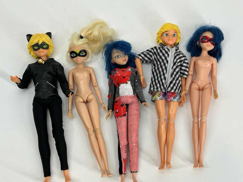 Set Of 5 Miraculous Ladybug Dolls